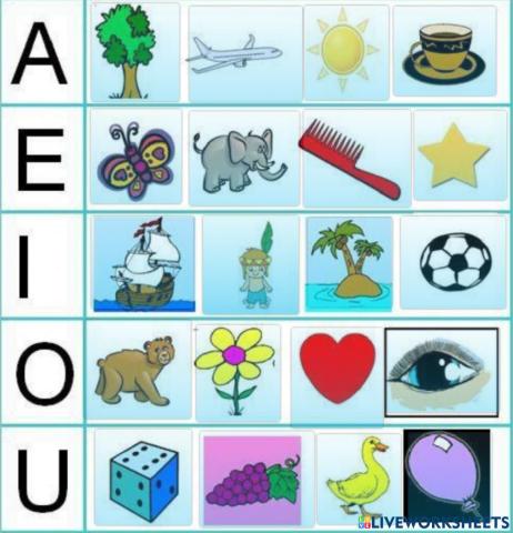 Vocales para niños Infantil