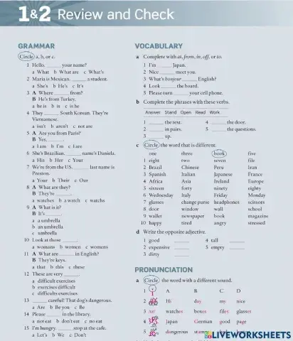 AEF 1. Units 1&2 Review
