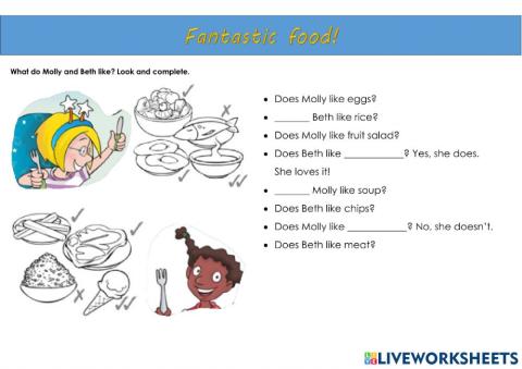 Give me five 1 - Unit 4 Fantastic Food