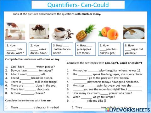 Quantifiers - Can - Could
