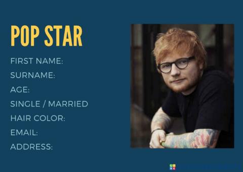 Ed Sheeran Application Form