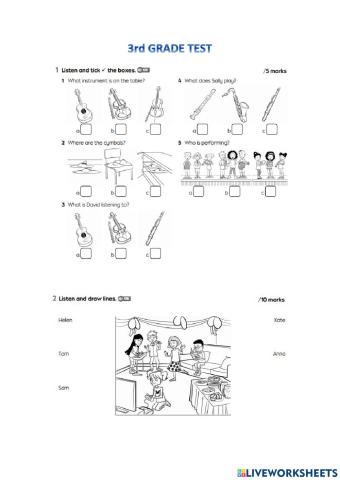 3RD GRADE. UNIT 3 TEST