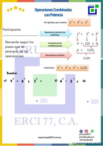 Operaciones Combinadas con Potencias