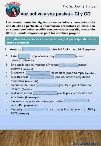Voz pasiva y activa - CI - CI