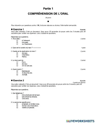 Compréhension de l'orale 2