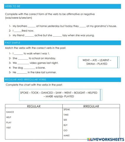 Past simple affirmative