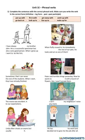 Unit 1 E - Phrasal Verbs