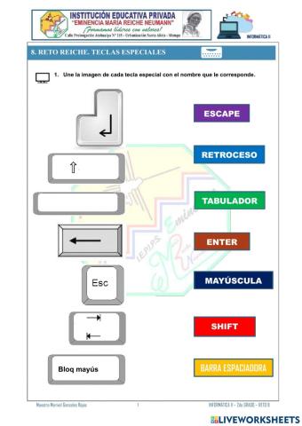 8. Reto Reiche. Teclas especiales.