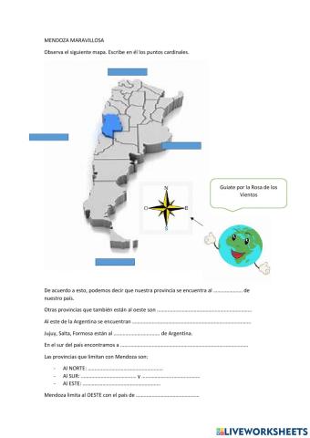 Provincia de mendoza. ubicación.