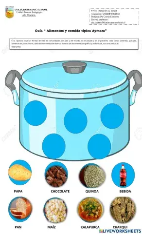 Alimentos y comida típica Aymara
