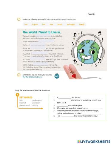 Vocabulary and writing