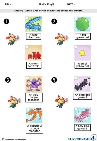 Let's Play Year 1 (Listen and choose)