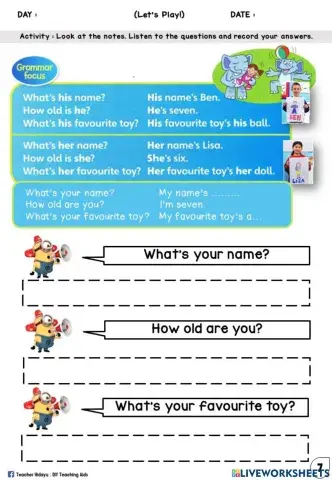 Let's Play Year 1 (speaking)