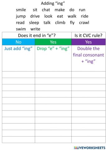 Add -ing-