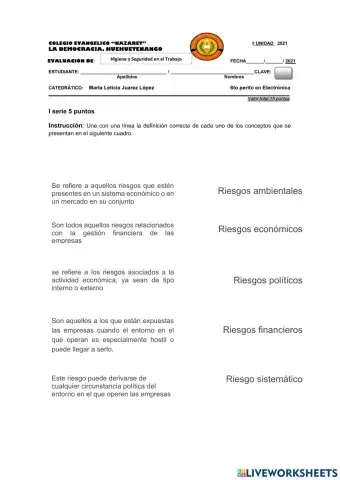 Higiene y seguridad en el trabajo