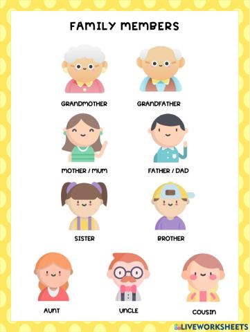 Jobs and family members vocabulary