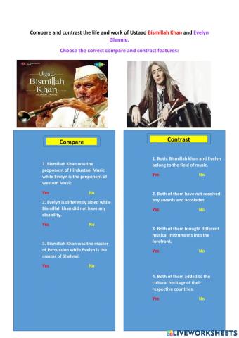 Compare and contrast