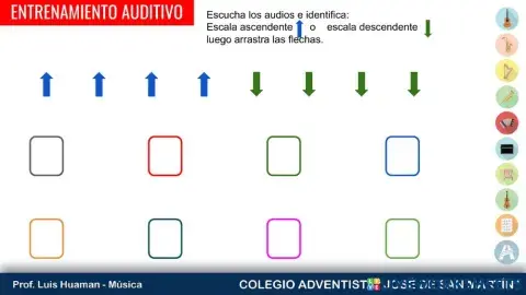 Entrenamiento auditivo (Escala ascendente - escala descendente))