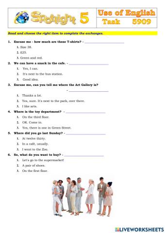 Spotlight 5 Task 5909