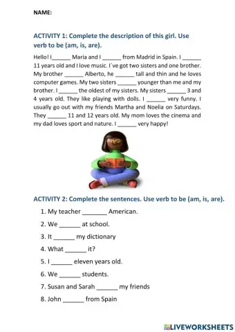 Grammar: The verb to be