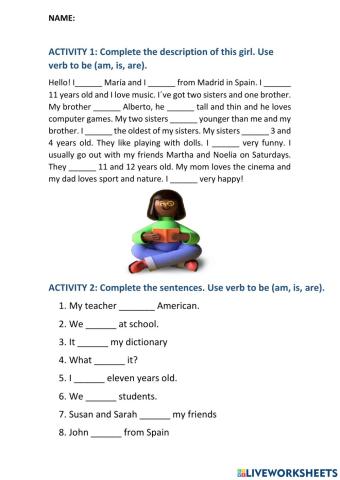 Grammar: The verb to be