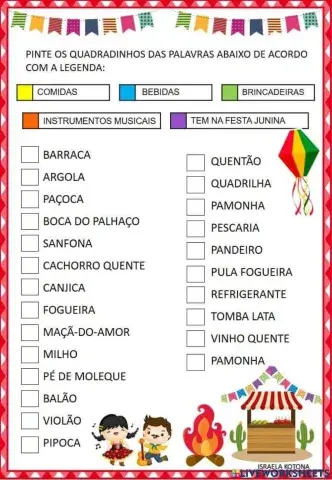 Pinte de acordocom a legenda