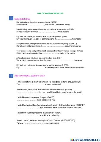 Revision activities Final Test