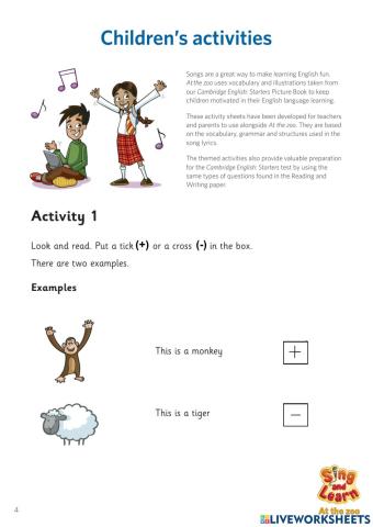 Sing and learn -- at the zoo