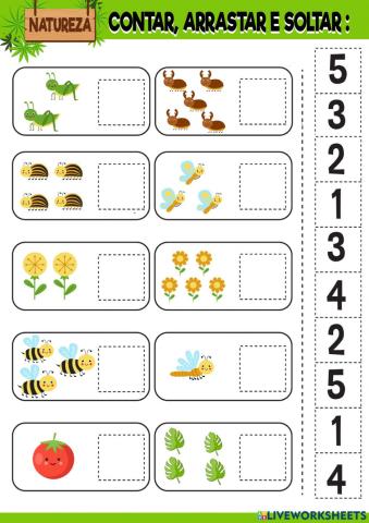 Contar, Arrastar e Soltar