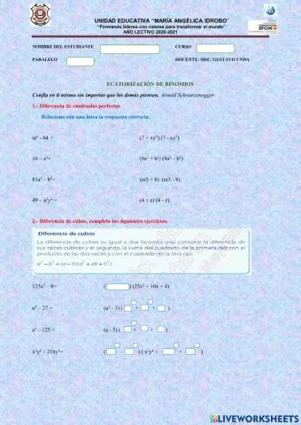 Factorización de binomio