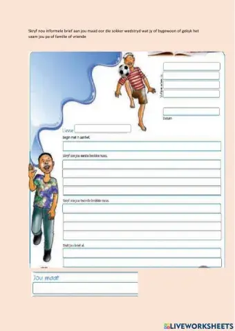 Informele brief skryf