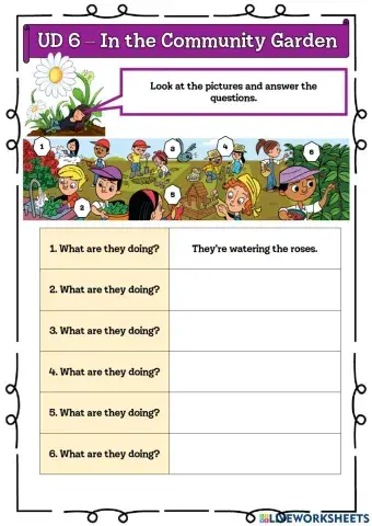 4º UD 6 In the Community Garden Ficha 8