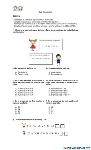 Patrones y secuencias