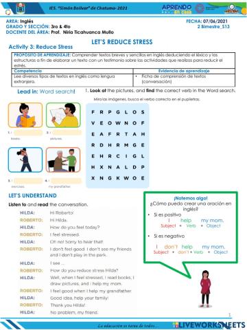 Activity 3: Reduce Stress