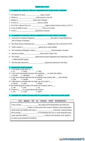 Comparative & superlative