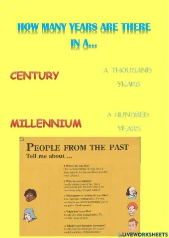 People from the past- How many years are in a...