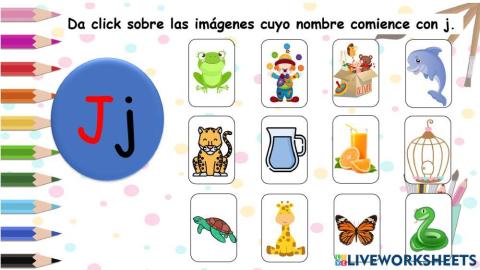 Palabras con j