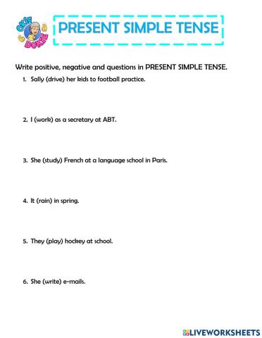 Present simple tense