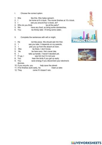 Predictions with may-might-will