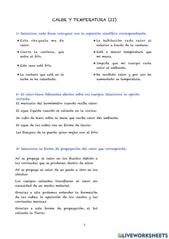 Calor y temperatura (II)