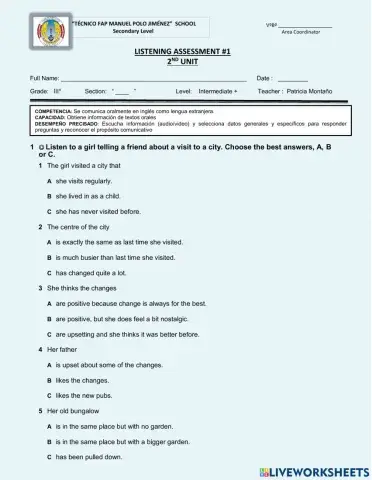 Listening visit to a city