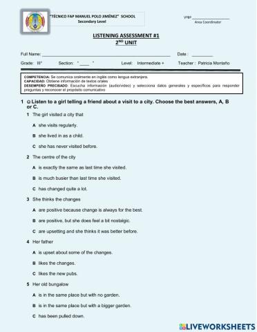 Listening visit to a city