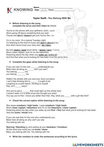 SOTM - Taylor Swift - You Belong With Me