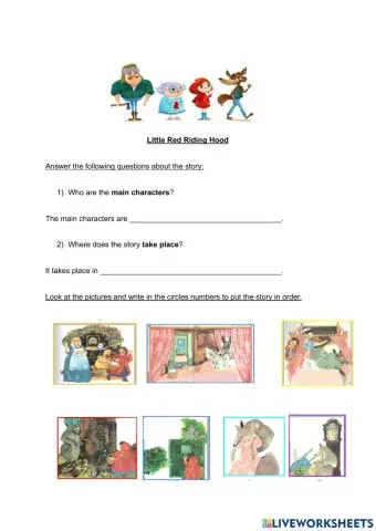 Story Sequencing. Little Red Riding Hood