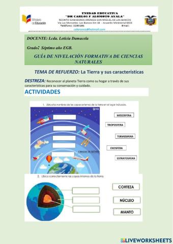 La Tierra y sus características