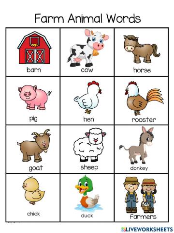 Listen and repeat: Farm