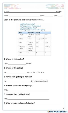 8vo. present continuos for future