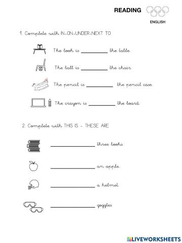 Prepositions and there is there are