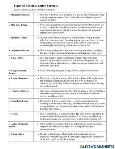 Types of Business Letters