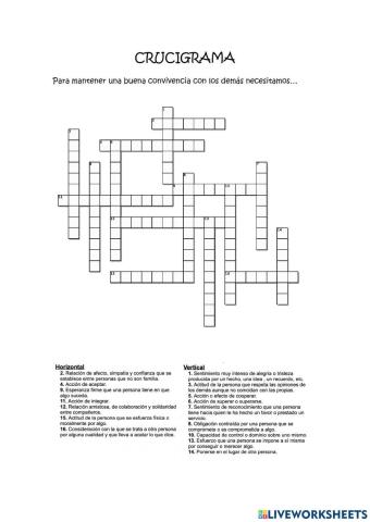 Para una buena convivencia....